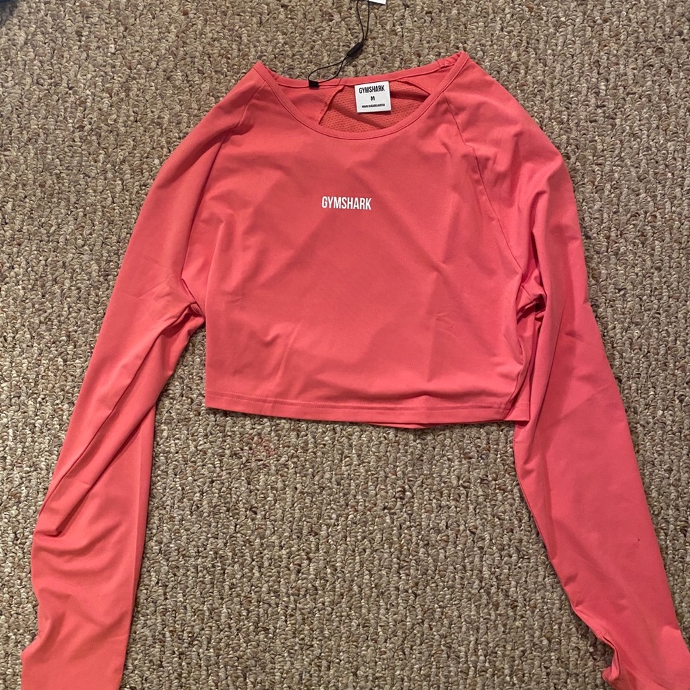 Pink Gymshark Longsleeve Crop Top